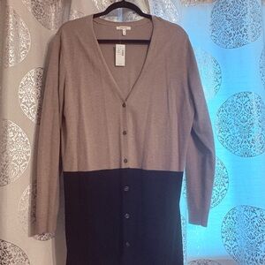 Maurices Beige and Black Cardigan - XL